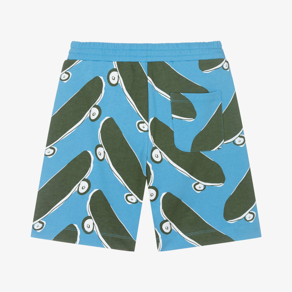 Stella McCartney Kids-Boys Blue Skate Shorts Delight | Childrensalon Outlet