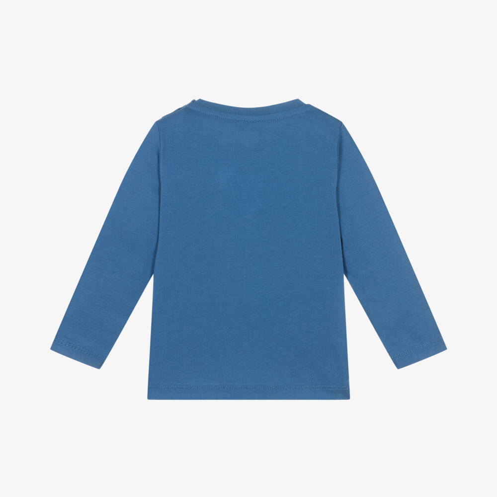 Stella McCartney Kids-Boys Blue Space-Themed Cotton Shirt | Childrensalon Outlet