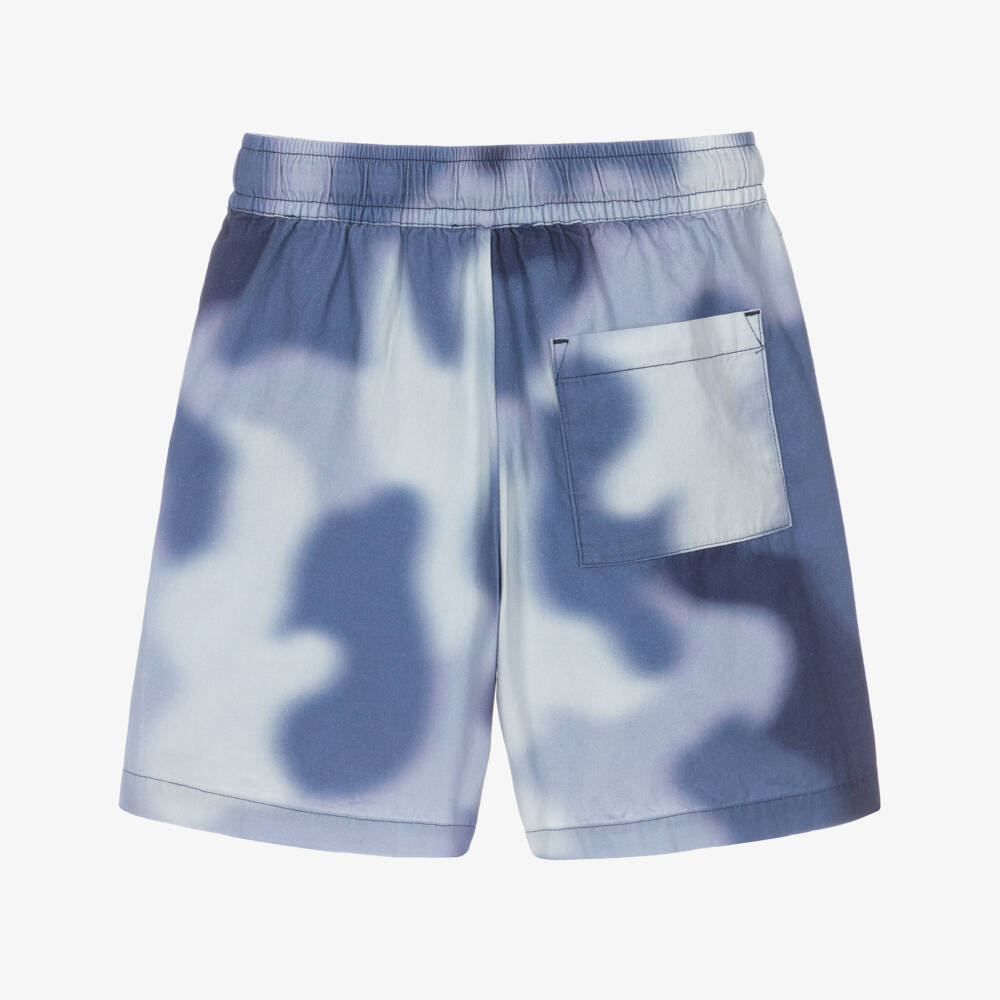 Stella McCartney Kids-Boys Blue Tie-Dye Cotton Shorts | Childrensalon Outlet