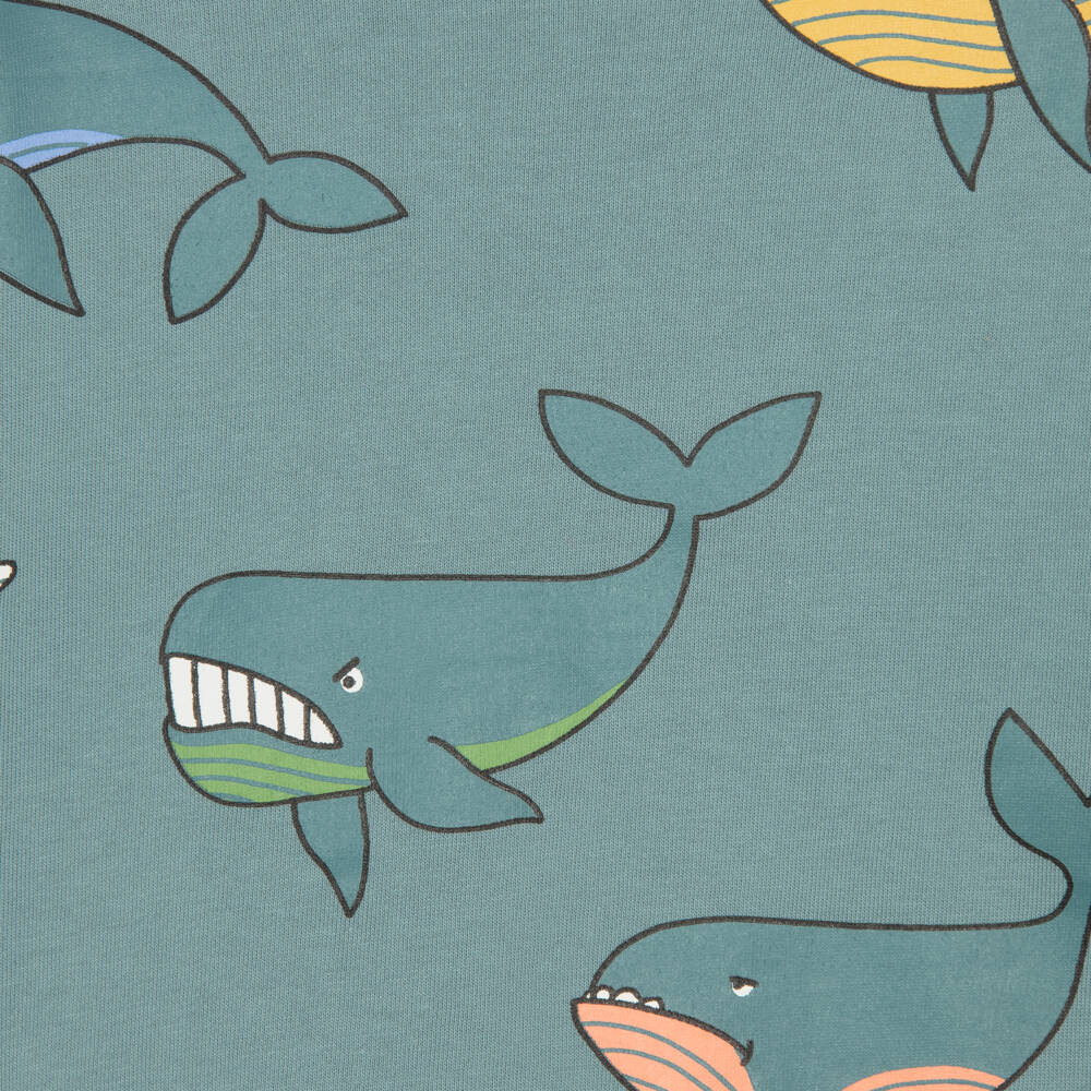 Stella McCartney Kids-Boys Blue Whale Print Cotton Jersey Sweatshirt | Childrensalon Outlet