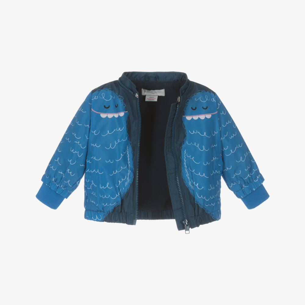 Stella McCartney Kids-Синий дождевик Yeti для мальчиков | Childrensalon Outlet