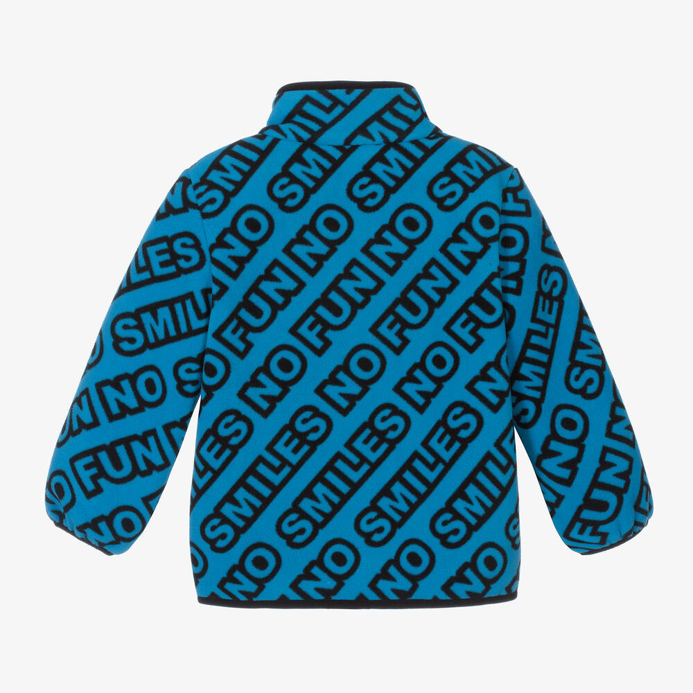 Stella McCartney Kids-Boys Blue Zip-Up Fleece Top | Childrensalon Outlet