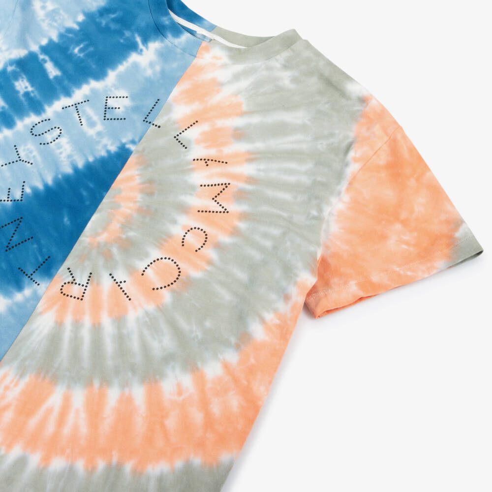 Stella McCartney Kids-Boys Breezy Blue Tie-Dye Tee | Childrensalon Outlet