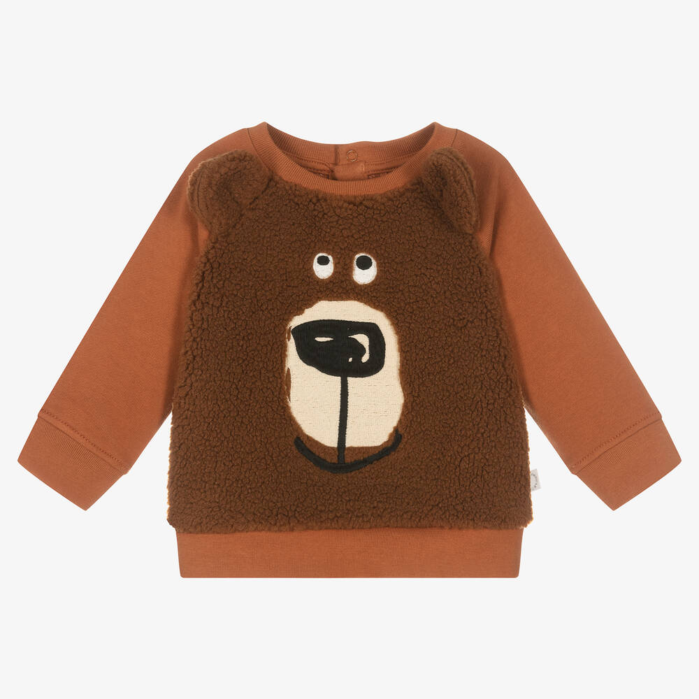 Stella McCartney Kids - Boys Brown Bear Sweatshirt | Childrensalon