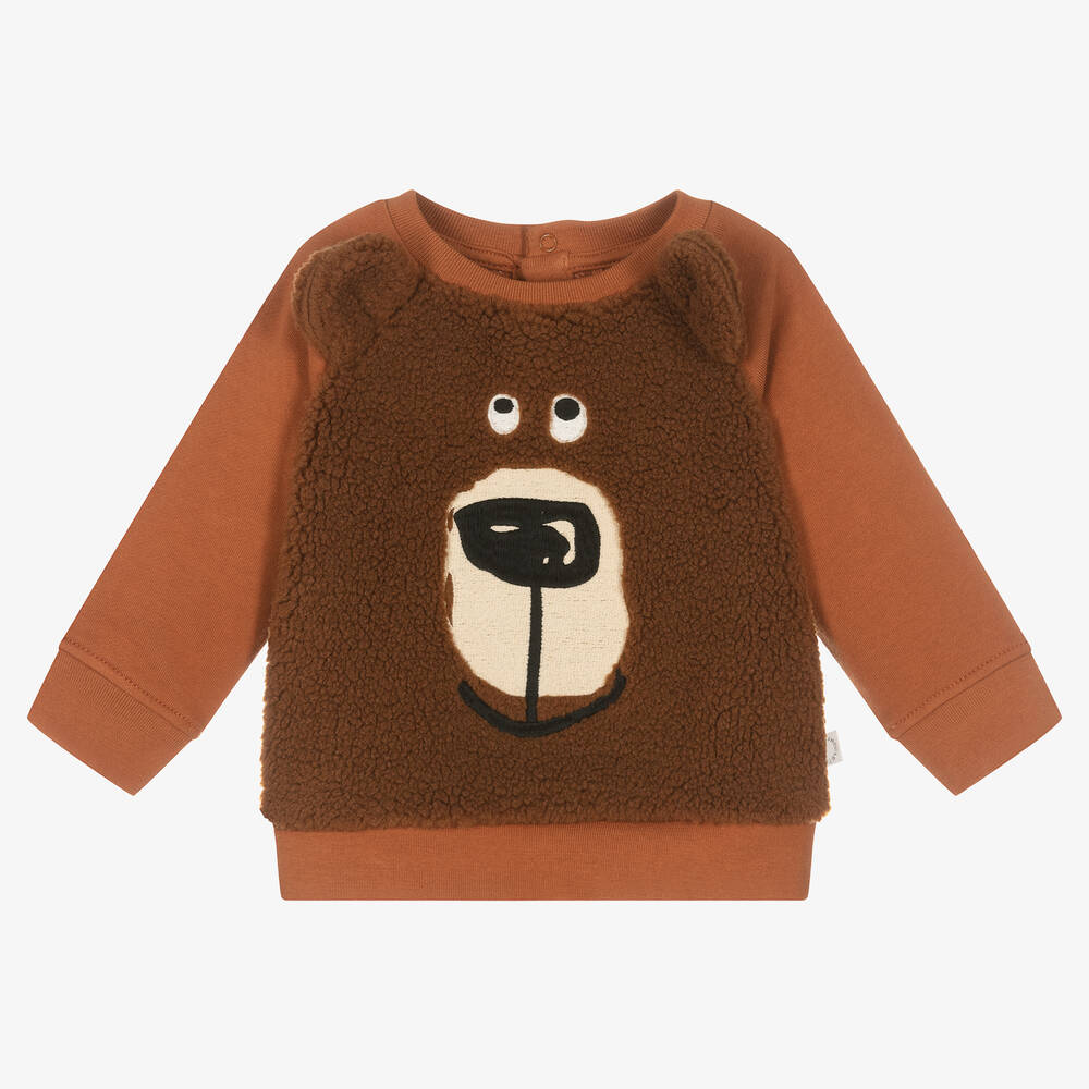 Stella McCartney Kids Boys Brown Bear Sweatshirt Childrensalon Outlet