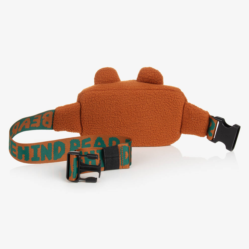Stella McCartney Kids-Boys Brown Fleece Bear Belt Bag (17cm) | Childrensalon Outlet