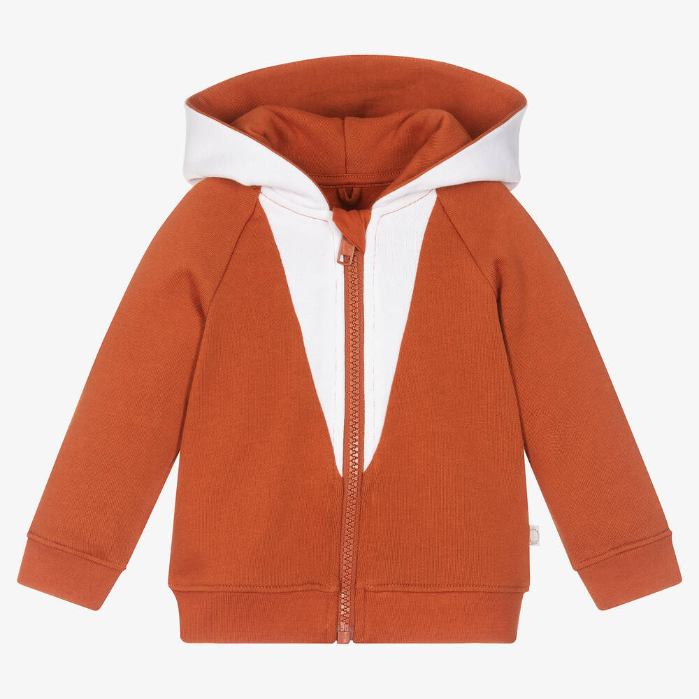 Stella McCartney Kids-Boys Brown Fox Zip-Up Top | Childrensalon Outlet