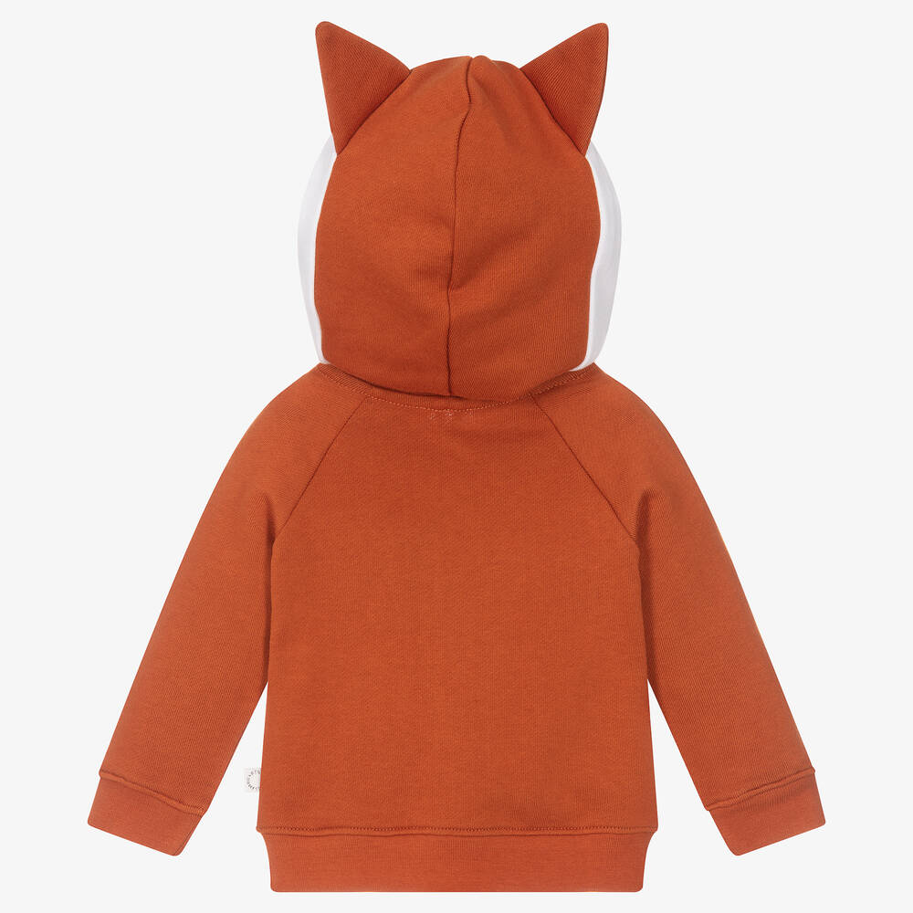 Stella McCartney Kids-Boys Brown Fox Zip-Up Top | Childrensalon Outlet