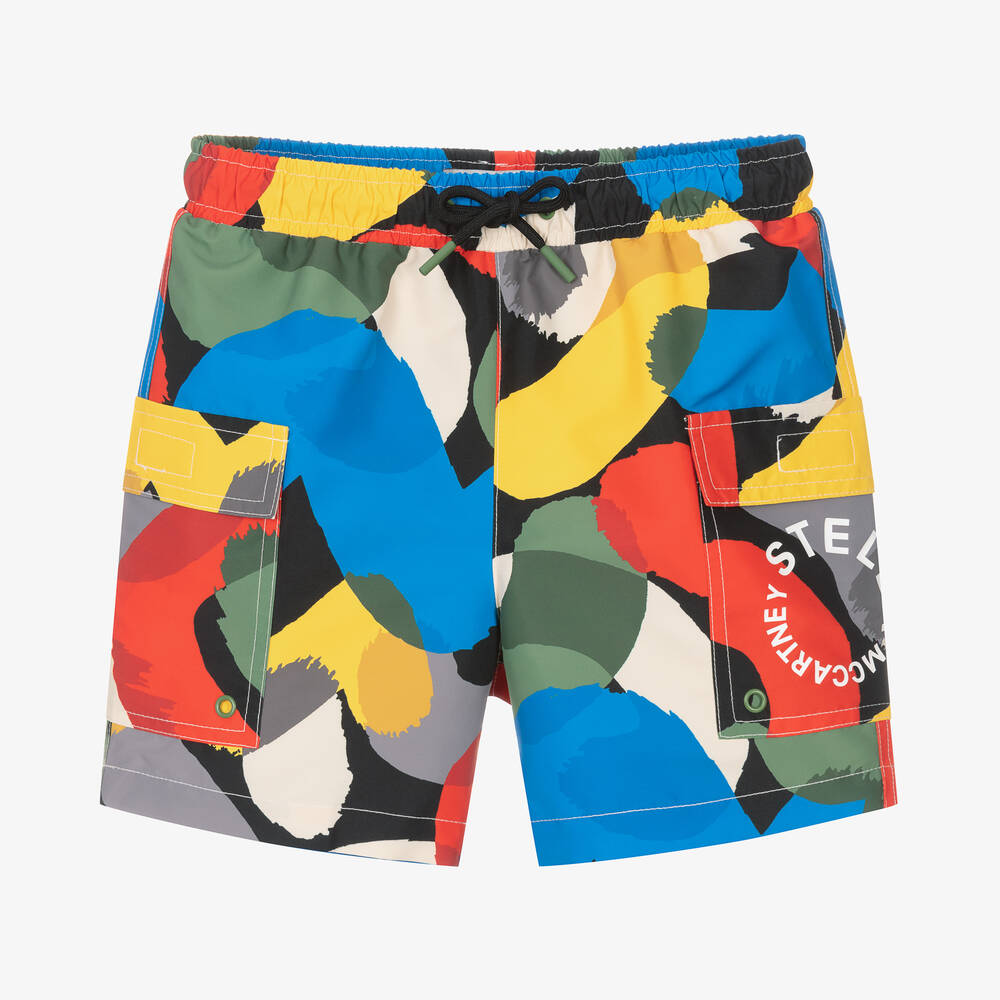 Stella McCartney Kids - Boys Camouflage Print Swim Shorts | Childrensalon