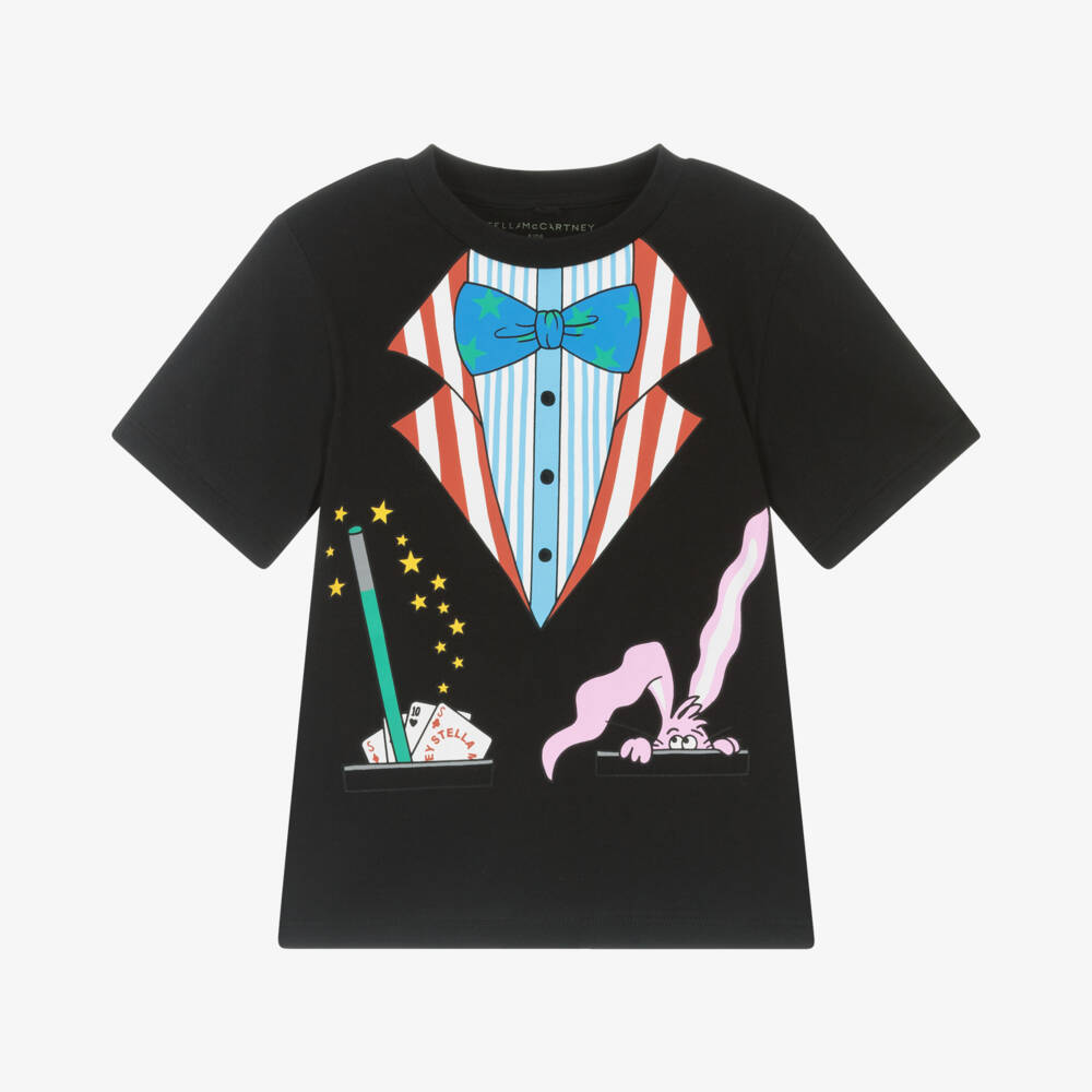 Stella McCartney Kids-Boys Charcoal Enchanted Cotton Tee | Childrensalon Outlet