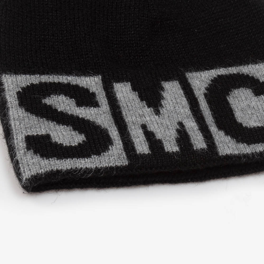 Stella McCartney Kids-Boys Charcoal Logo Knit Beanie | Childrensalon Outlet