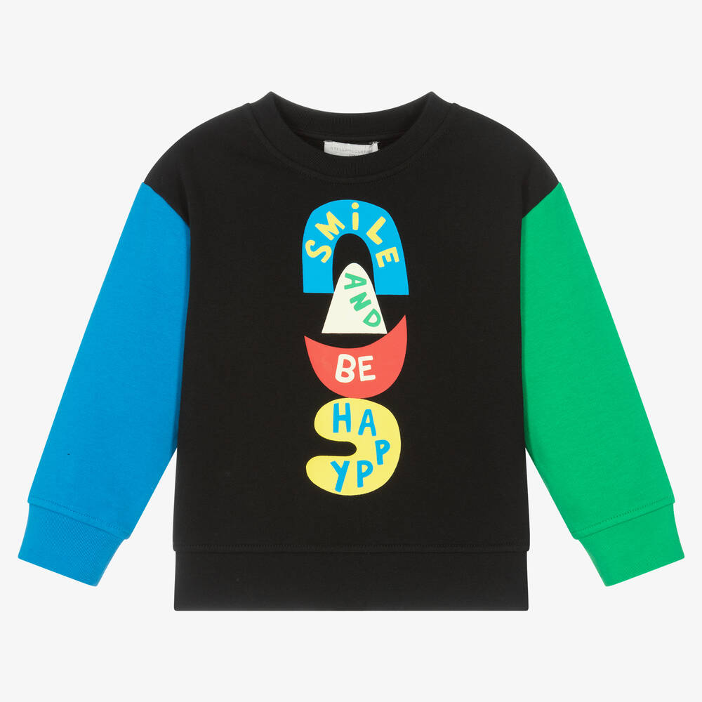 Stella McCartney Kids-سويتشيرت قطن بألوان بلوك للأولاد | Childrensalon Outlet