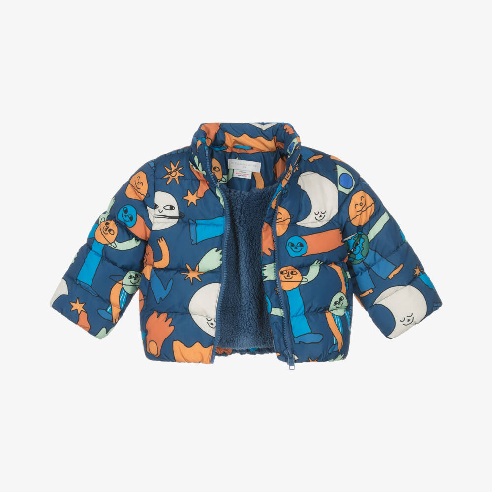 Stella McCartney Kids-Boys Cosmic Blue Hooded Jacket | Childrensalon Outlet