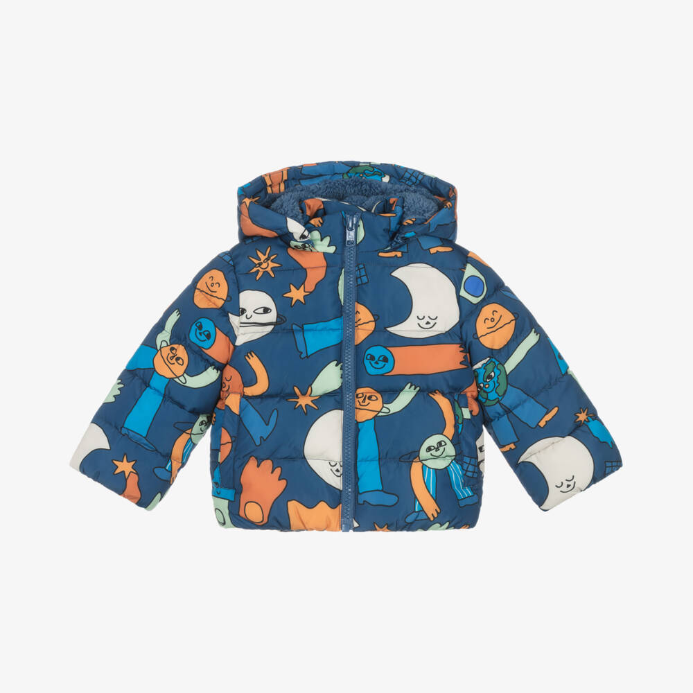 Stella McCartney Kids-Boys Cosmic Blue Hooded Jacket | Childrensalon Outlet