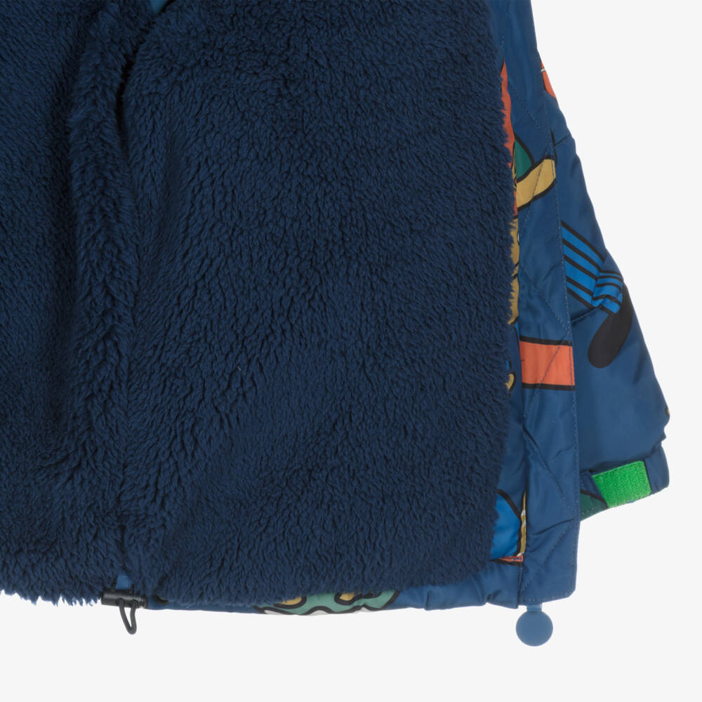 Stella McCartney Kids-Boys Cosmic Blue Puffer Coat | Childrensalon Outlet