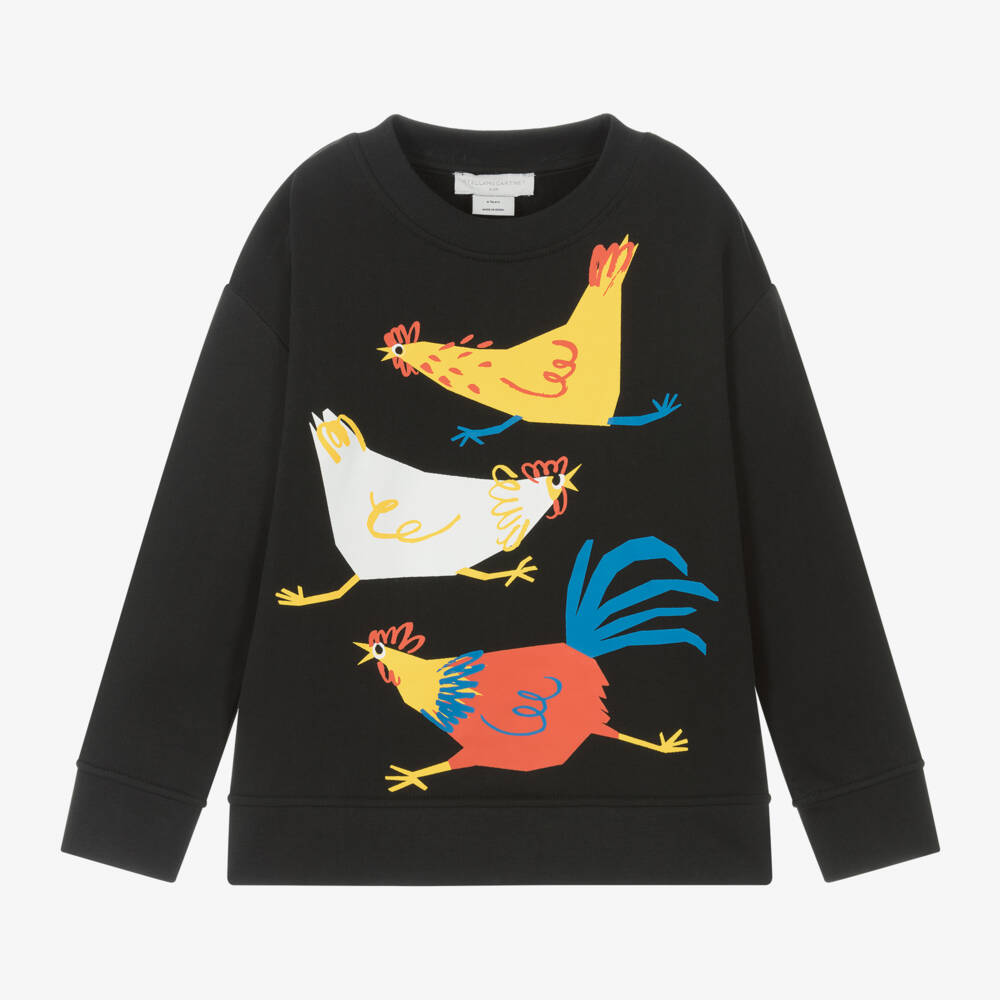 Stella McCartney Kids-Boys Cotton Black Jumper | Childrensalon Outlet