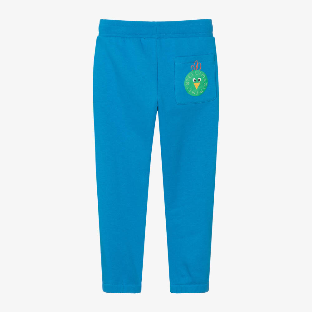 Stella McCartney Kids-Boys Cotton Blue Jogging Trousers | Childrensalon Outlet