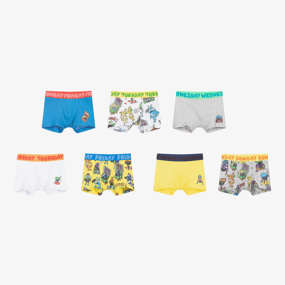 Stella McCartney Kids-Boys Cotton Boxers (7 Pack) | Childrensalon Outlet