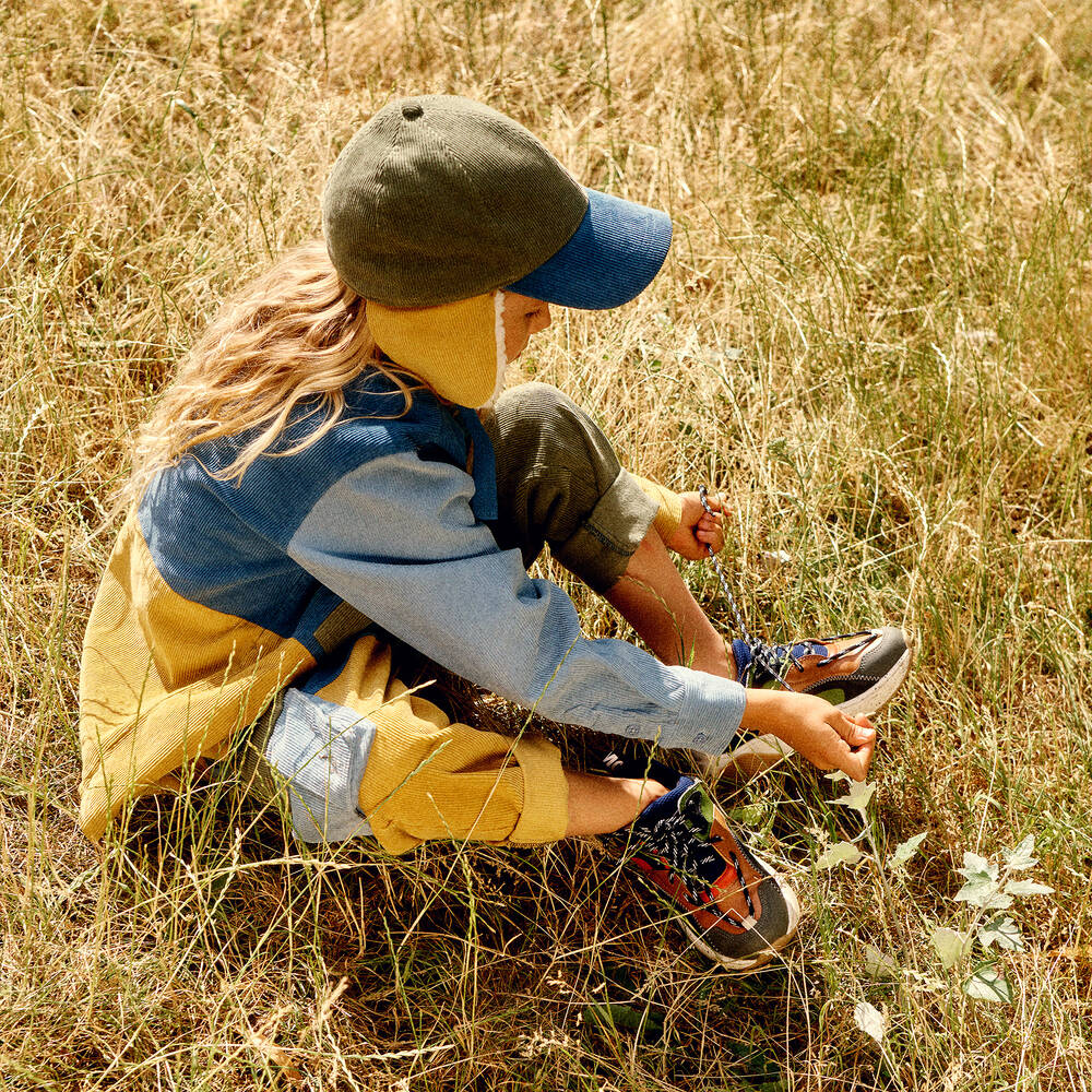 Stella McCartney Kids-بنطلون قطن كوردروي عضوي بألوان بلوك للأولاد | Childrensalon Outlet