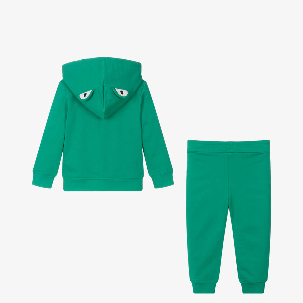 Stella McCartney Kids-Boys Cotton Frog-Print Green Set | Childrensalon Outlet