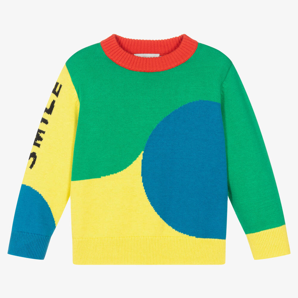 Stella McCartney Kids - Вязаный свитер из хлопка для мальчиков | Childrensalon