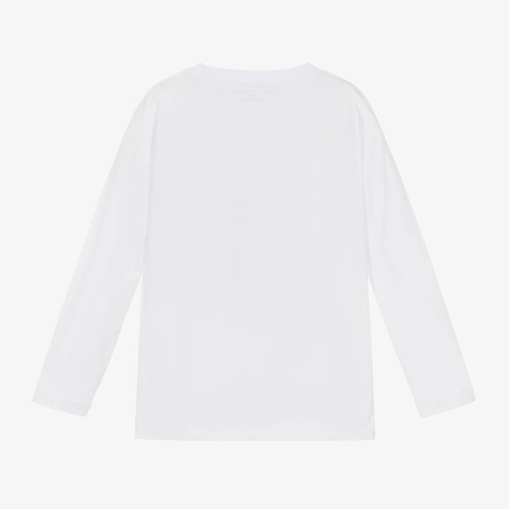 Stella McCartney Kids-Белый хлопковый топ Франкенштейн для мальчиков | Childrensalon Outlet