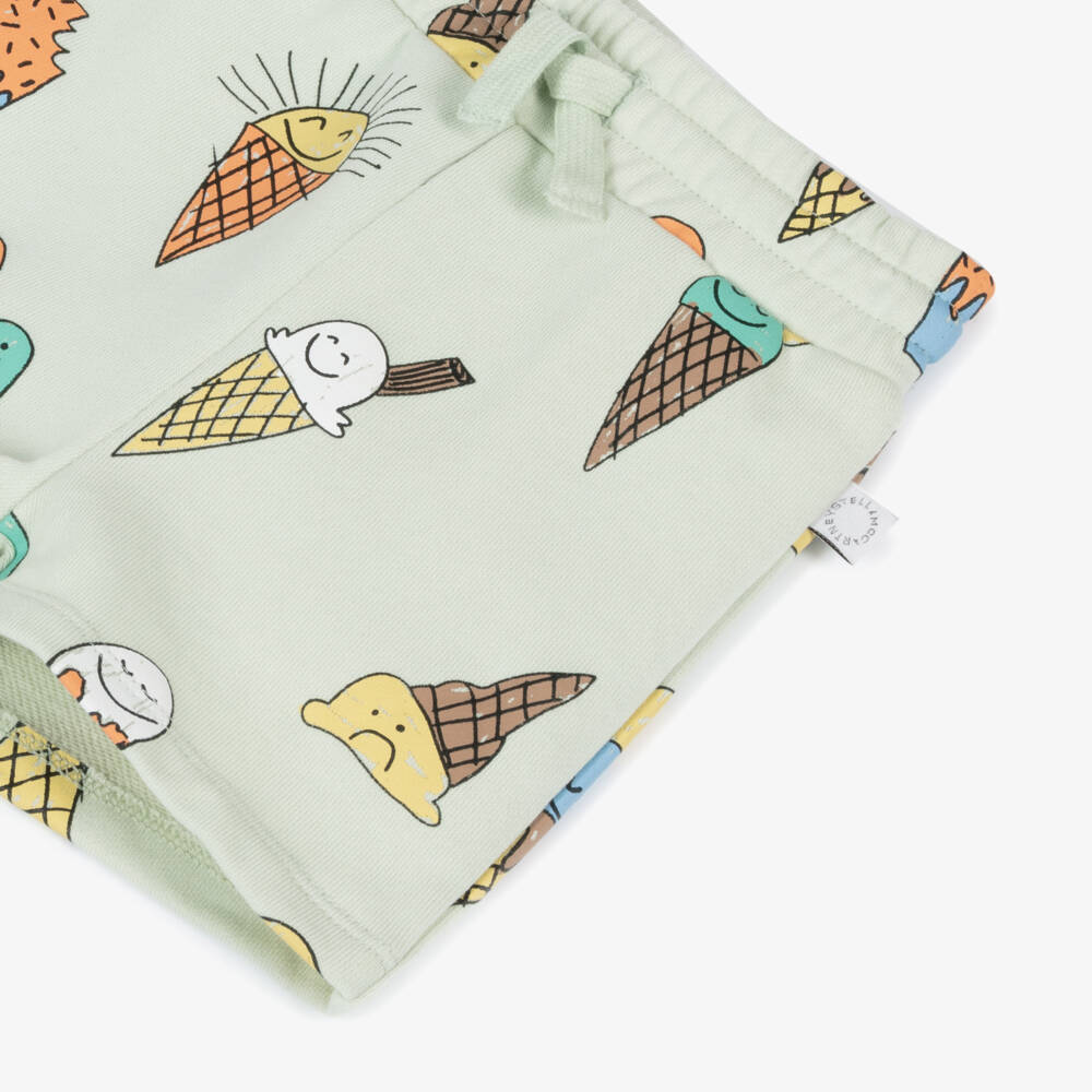 Stella McCartney Kids-Boys Cotton Shorts with Ice Cream Motif | Childrensalon Outlet