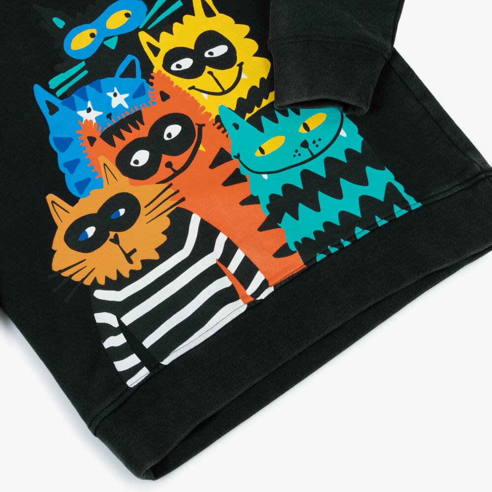 Stella McCartney Kids-Boys Cotton Sweater with Feline Print | Childrensalon Outlet