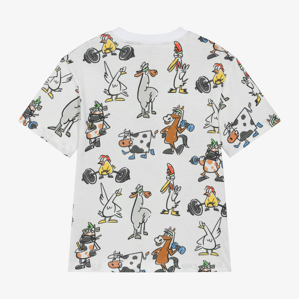 Stella McCartney Kids-Boys Cotton T-Shirt with Animal Design | Childrensalon Outlet