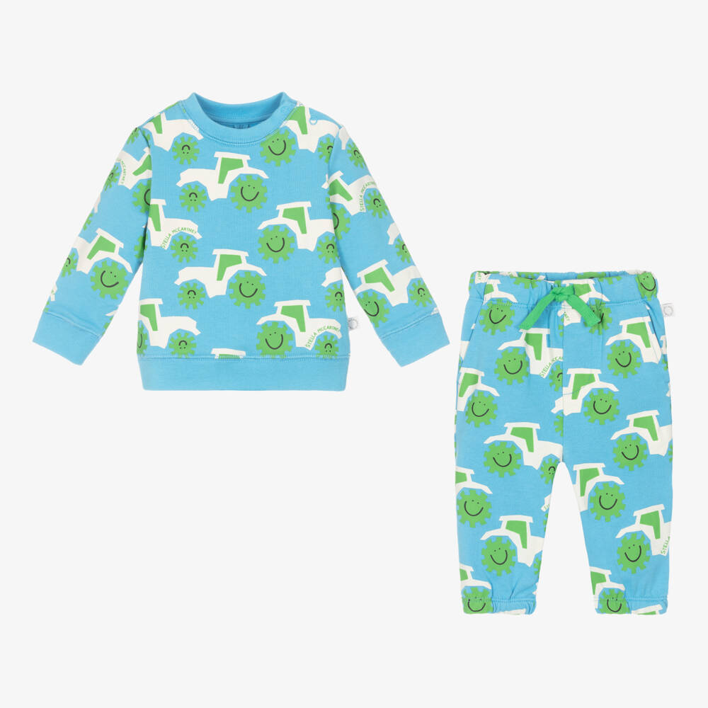 Stella McCartney Kids-Boys Cotton Tractor Loungewear Set | Childrensalon Outlet