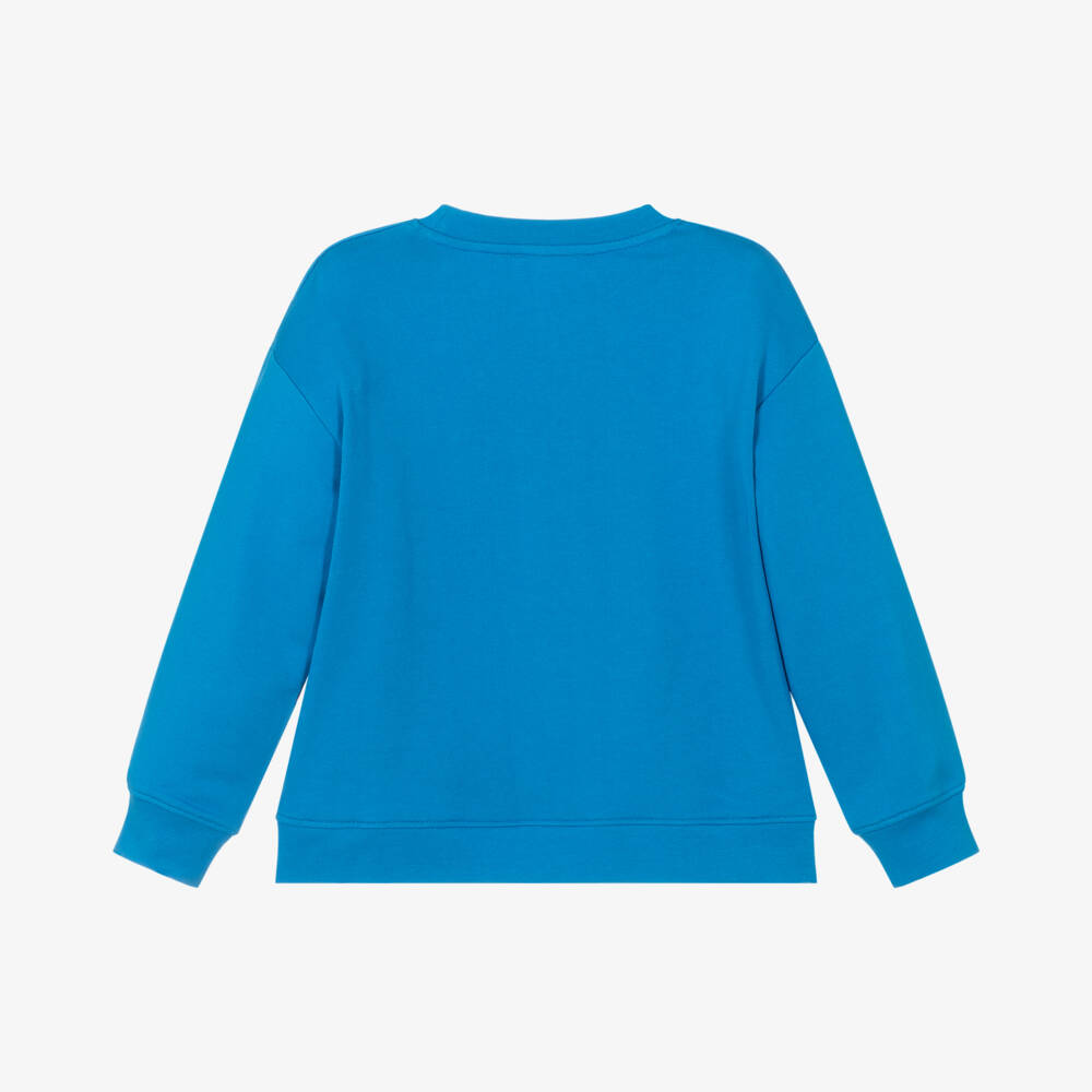 Stella McCartney Kids-Boys Cozy Blue Cotton Pullover | Childrensalon Outlet