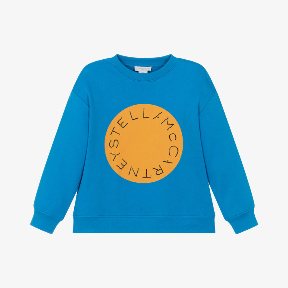 Stella McCartney Kids-Уютный синий хлопковый пуловер для мальчиков | Childrensalon Outlet