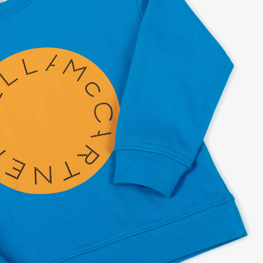 Stella McCartney Kids-Boys Cozy Blue Cotton Pullover | Childrensalon Outlet