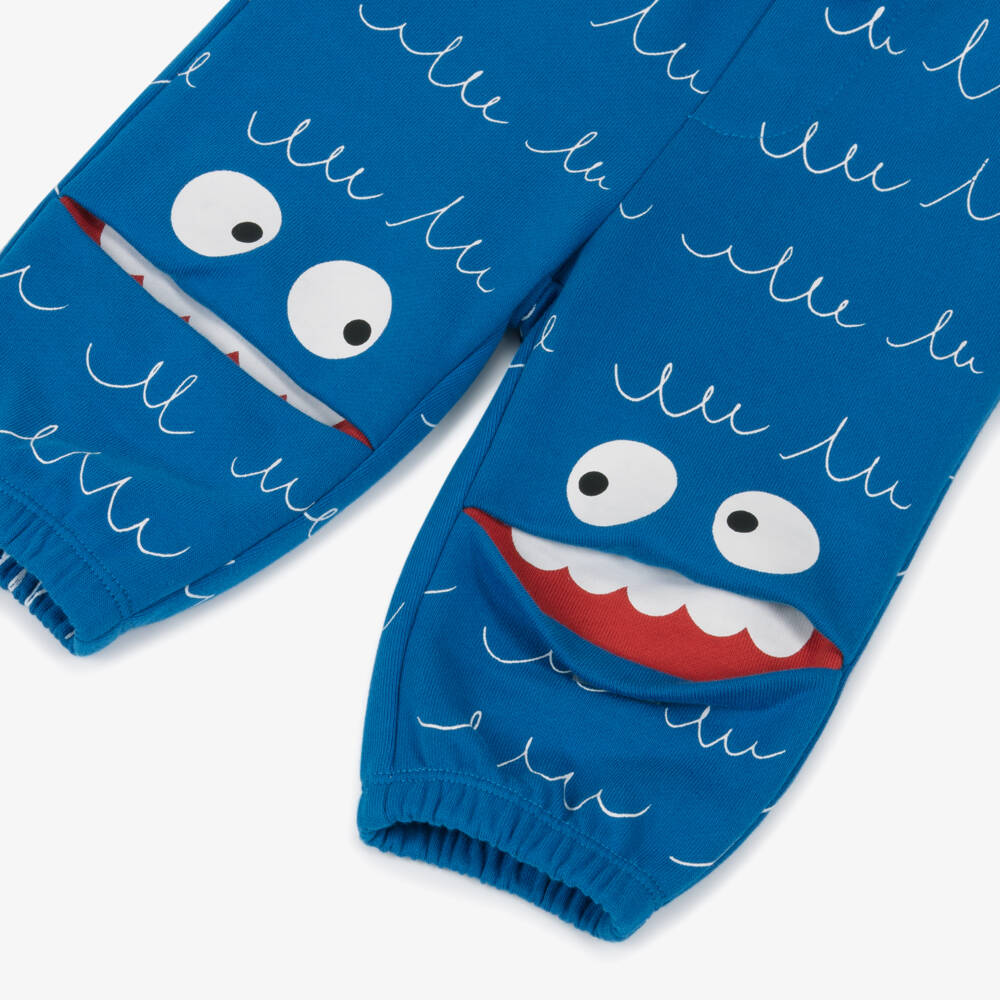 Stella McCartney Kids-Boys Cozy Blue Yeti Joggers | Childrensalon Outlet