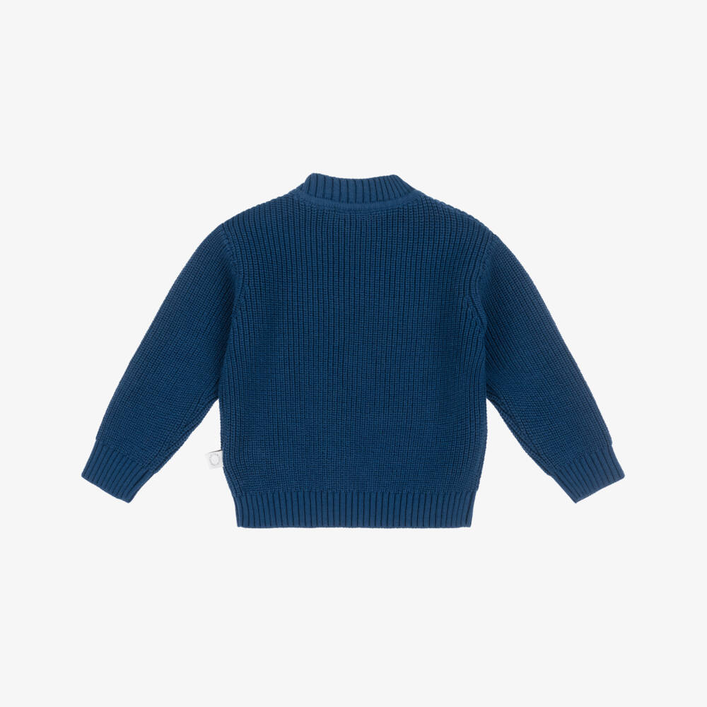 Stella McCartney Kids-كنزة زرقاء دافئة للأولاد بتصميم اليتي | Childrensalon Outlet