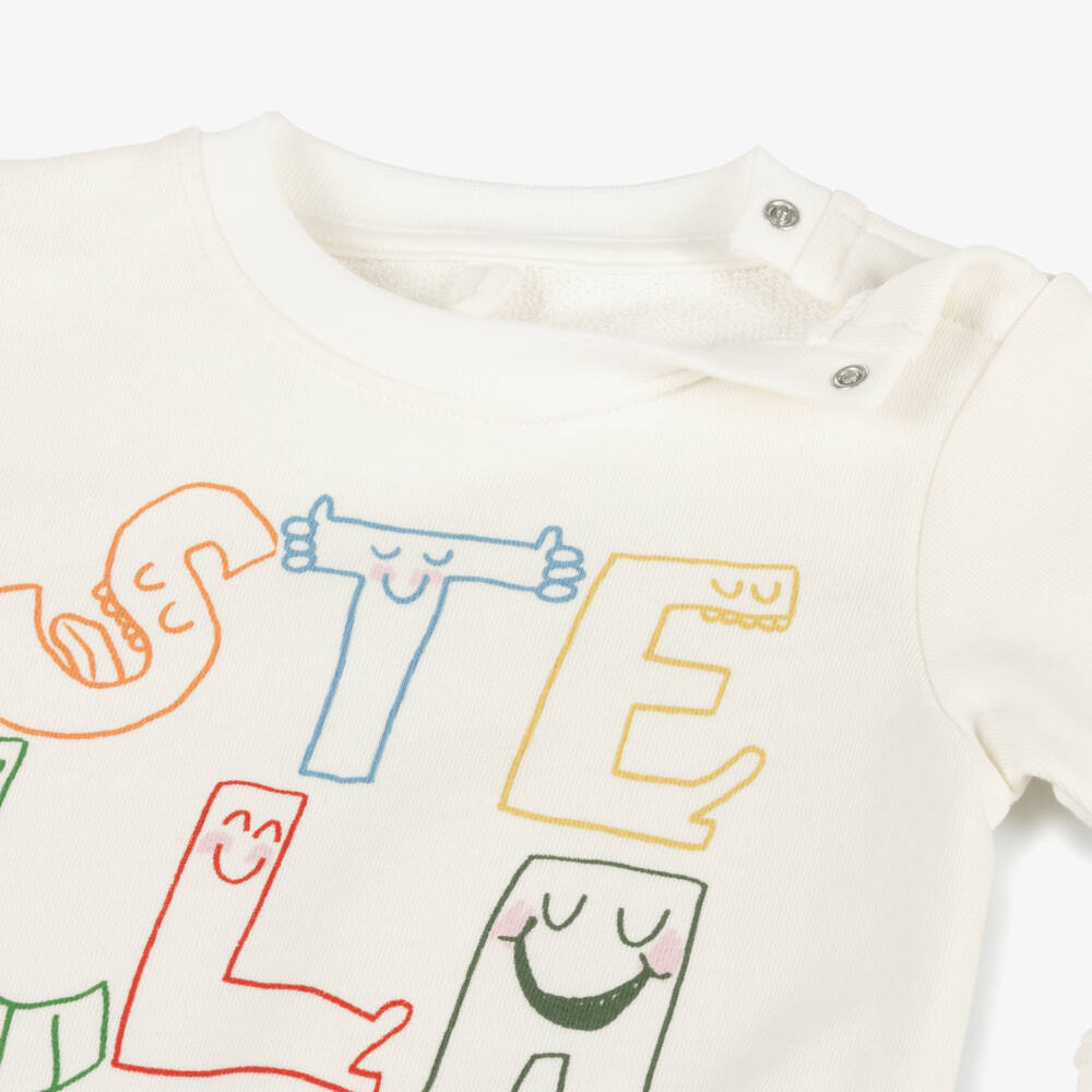 Stella McCartney Kids-Boys Cozy Ivory Cotton Top | Childrensalon Outlet