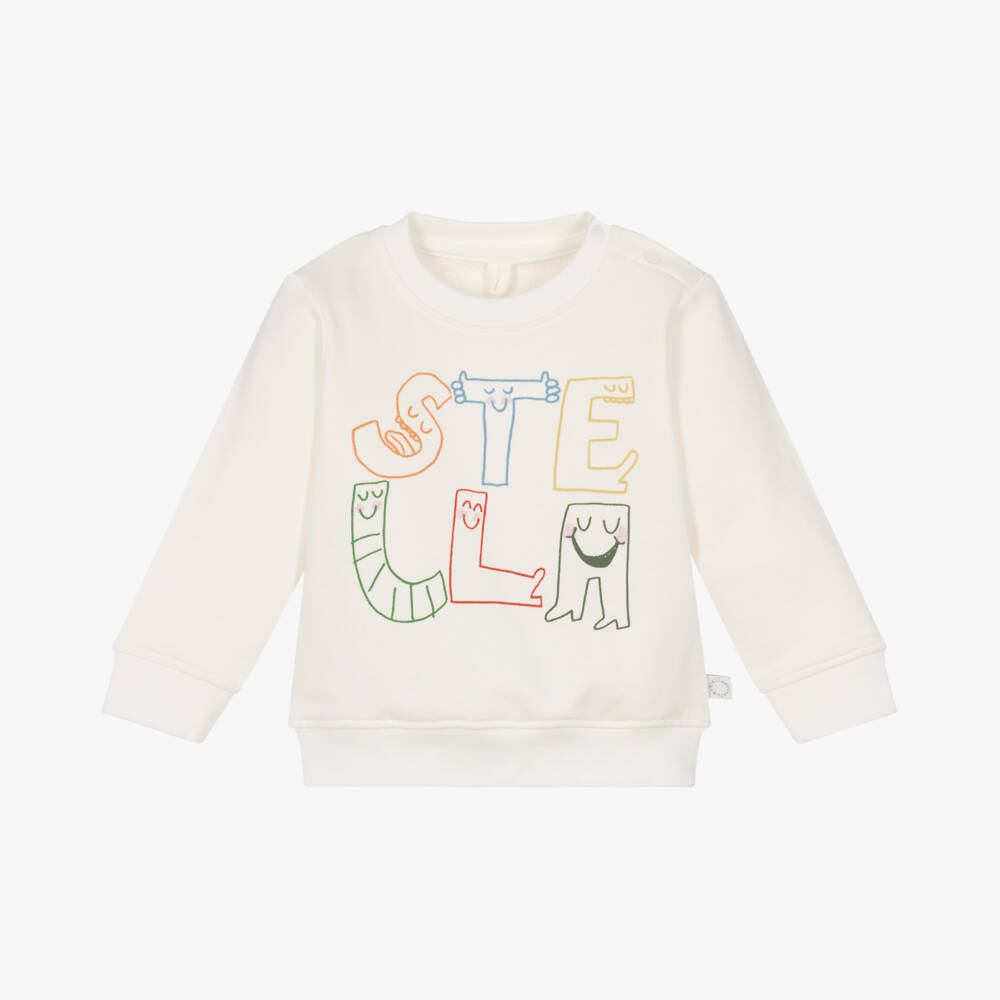 Stella McCartney Kids-Boys Cozy Ivory Cotton Top | Childrensalon Outlet
