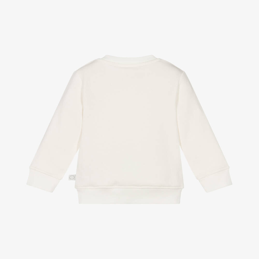 Stella McCartney Kids-Boys Cozy Ivory Cotton Top | Childrensalon Outlet