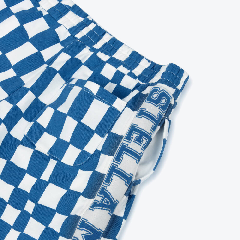 Stella McCartney Kids-Кремовые и лазурные клетчатые шорты для мальчиков | Childrensalon Outlet