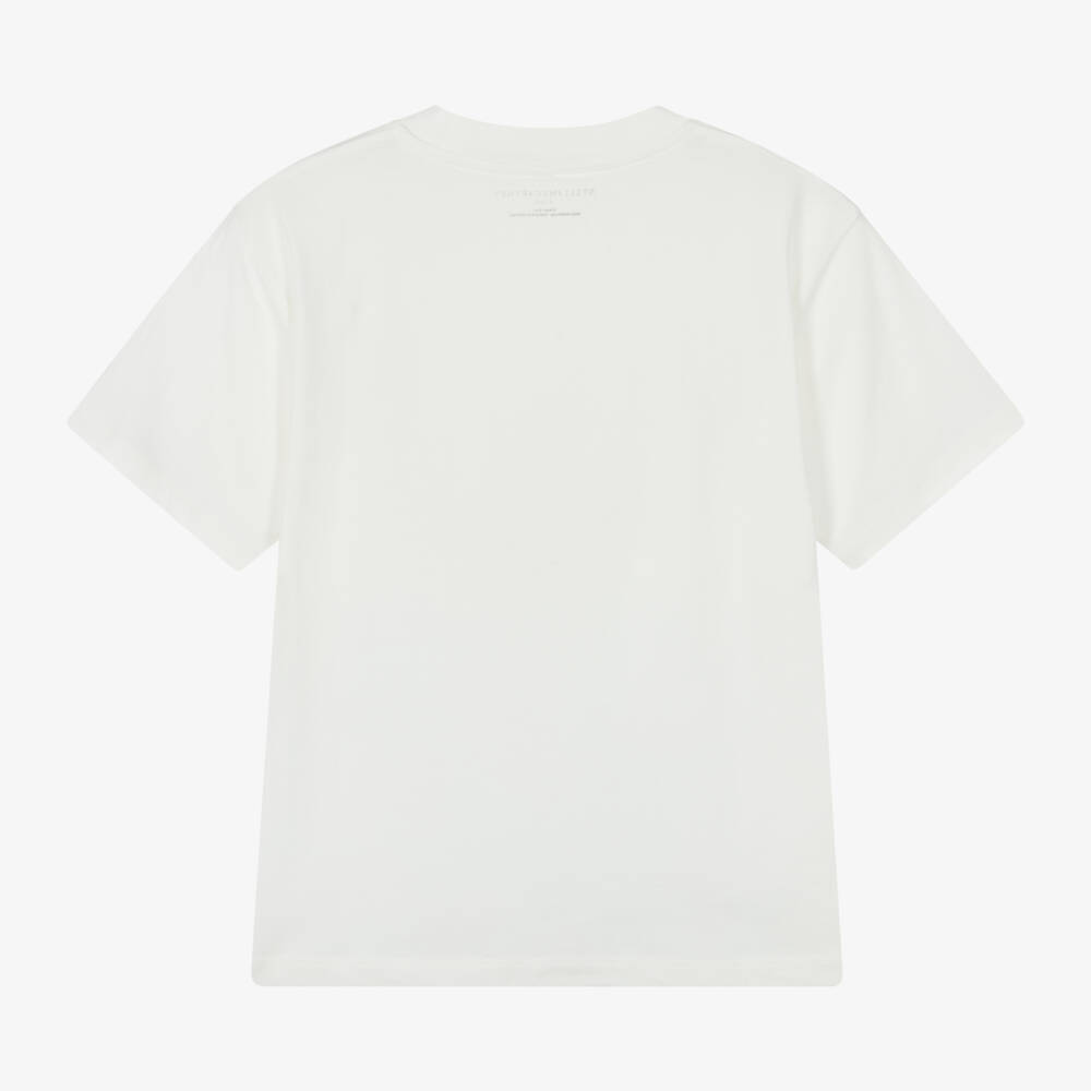 Stella McCartney Kids-Boys Creamy Cotton Oversize Tee | Childrensalon Outlet