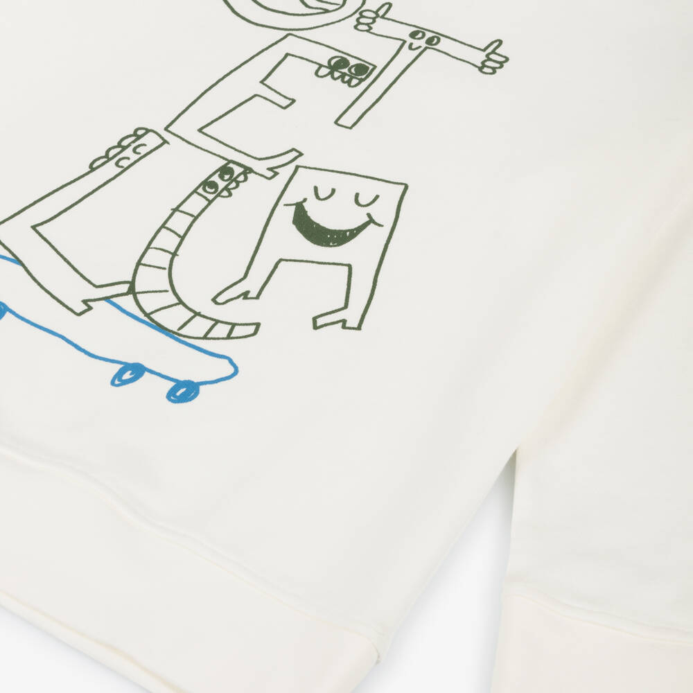 Stella McCartney Kids-Boys Creamy Skateboard Jersey Top | Childrensalon Outlet