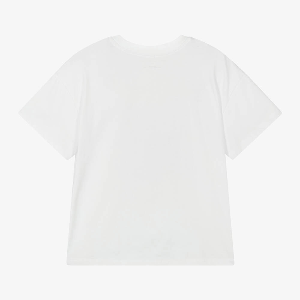 Stella McCartney Kids-Boys Crisp White Cotton Tee | Childrensalon Outlet