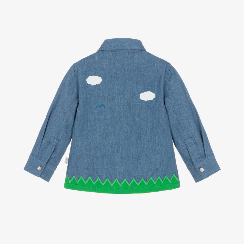 Stella McCartney Kids-Boys Denim Farmyard Shirt | Childrensalon Outlet