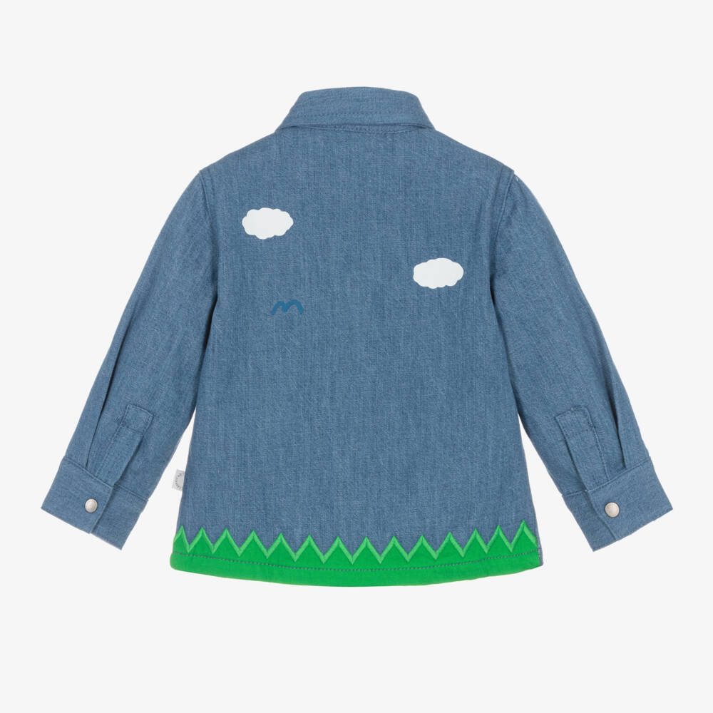 Stella McCartney Kids-Boys Denim Farmyard Shirt | Childrensalon Outlet