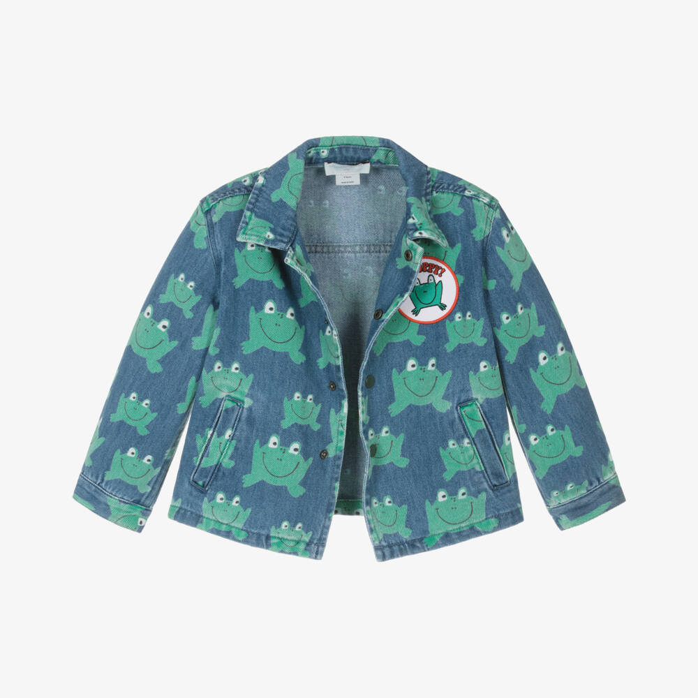 Stella McCartney Kids-جاكيت جينز للأولاد بلمسات ضفدع | Childrensalon Outlet