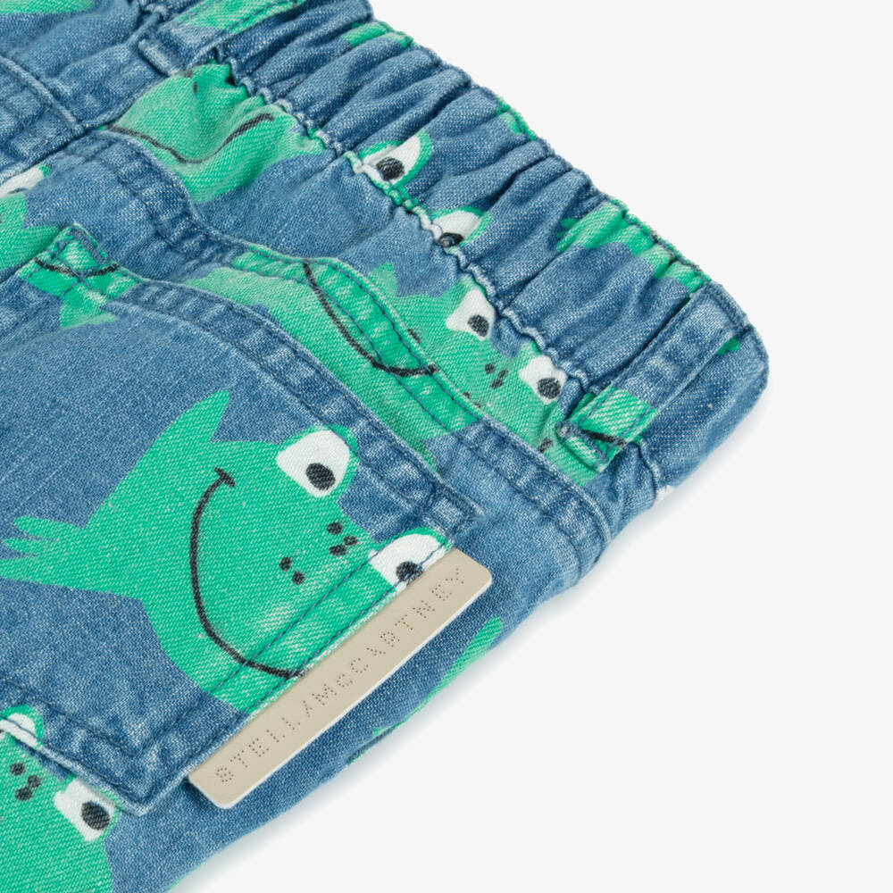 Stella McCartney Kids-Boys Denim Shorts with Frogs | Childrensalon Outlet