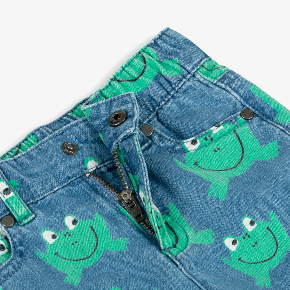 Stella McCartney Kids-Boys Denim Shorts with Frogs | Childrensalon Outlet