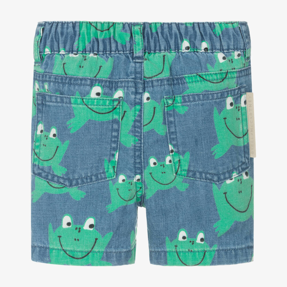 Stella McCartney Kids-Boys Denim Shorts with Frogs | Childrensalon Outlet