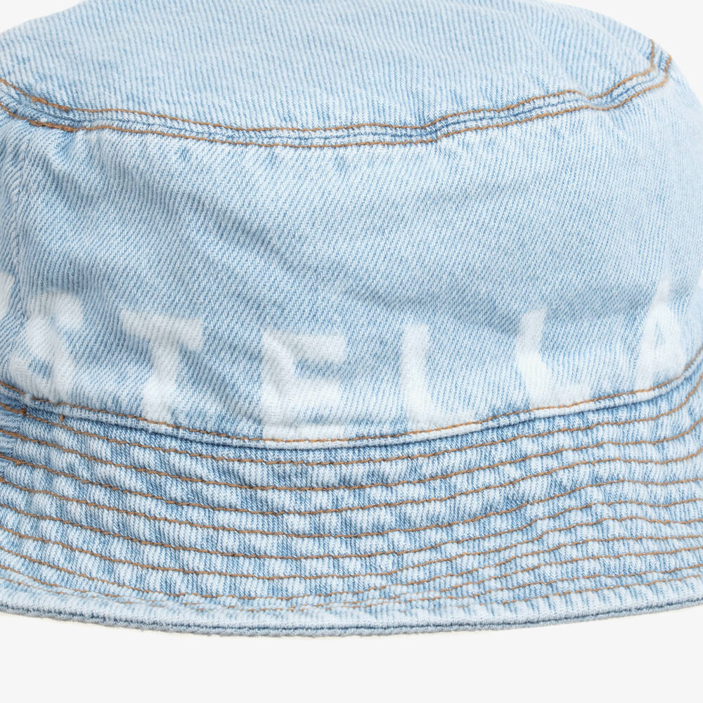 Stella McCartney Kids-Boys Denim Sky Blue Sun Hat | Childrensalon Outlet