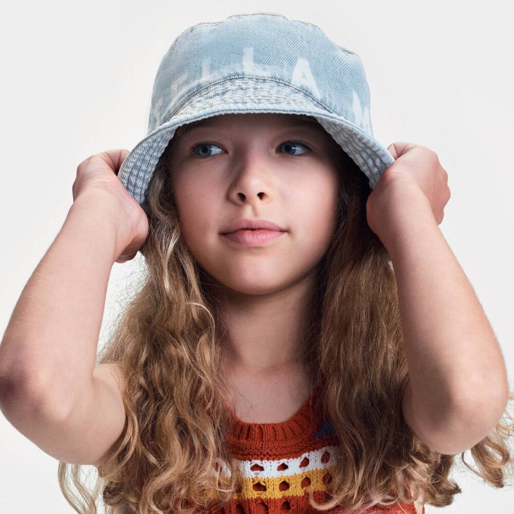 Stella McCartney Kids-Boys Denim Sky Blue Sun Hat | Childrensalon Outlet